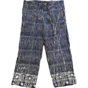 Market Place Dignity Not Charity Summer Embroidered Field Pants PM Petite Medium